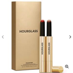Hourglass Volumizing Glossy Balm Duo in Trace and Mystic